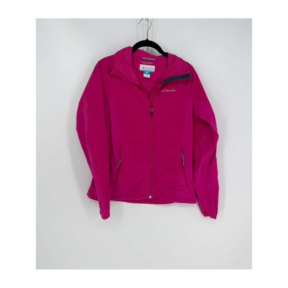 Columbia Softshell Jacket Womens Small Pink Omni-Shield Full Zip Gorpcore Hiking